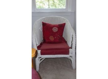 Wicker Chair With Cushion No. 1