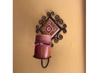 Red Candle Wall Sconce No. 1