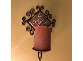 Red Candle Wall Sconce No. 2