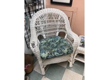Wicker Chair With Cushion No. 1