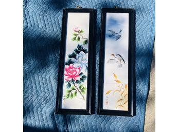Japanese Triptych Tile Art Pair