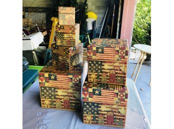 Susan Winget 'Old Glory' Nesting Boxes