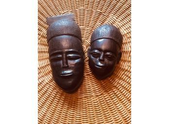 Pair Of African Masks Made In Ghana