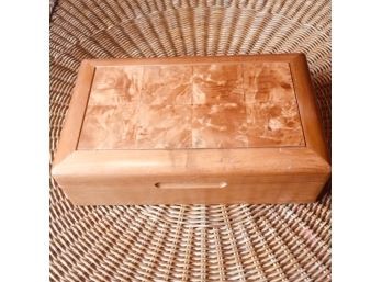 Wooden Jewelry Box With Divided Storage
