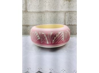 Pink Navajo Pottery Bowl, Signed