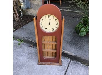 Gingerhouse Wood Clock With Display Shelf