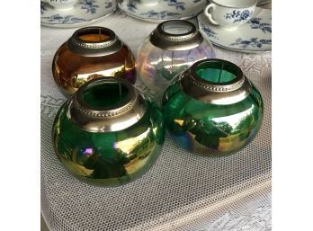 Set Of Four Tealight Candle Holders