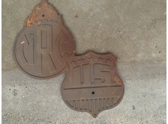 Pair Of Boiler Plates 'NRC' And 'US'