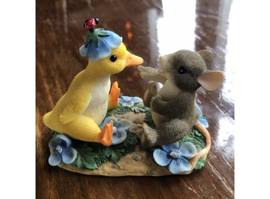 Fitz & Floyd Charming Tails 'You Quack Me Up' Mouse And Duck Figure
