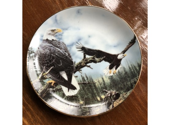 Danbury Mint Limited Edition Eagle Collector Plate 'On The Horizon' By Alan Hunt