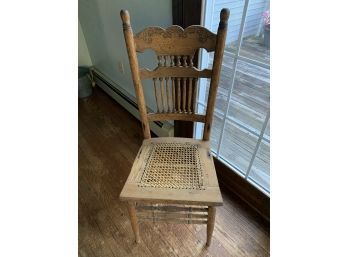 Antique Pressed Back Spindle Chair