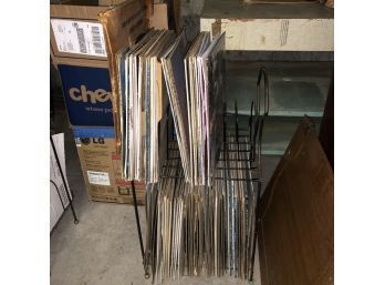 Wire Record Holder And Records Lot No. 1