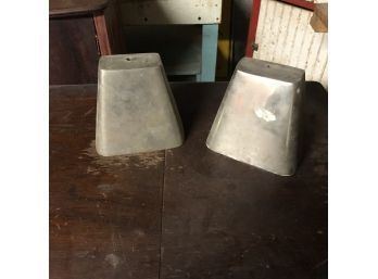 Pair Of Metal Bell Shaped Pieces