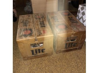 Two Boxes Of Beer Bottles