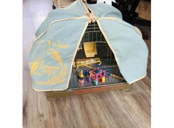 Vintage Bird Cage With Accessories