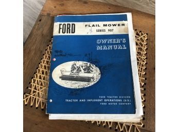 Vintage Ford Flail Mower Series 907 Manual