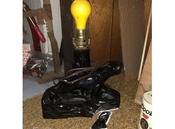 Vintage Cougar Lamp (as Is)