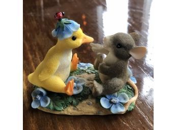 Fitz & Floyd Charming Tails 'You Quack Me Up' Mouse And Duck Figure