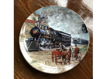 'A Race Against Time' Collector Plate By J.B. Deneen Classic American Trains
