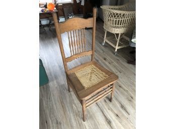 Antique Chair With Cane Seat