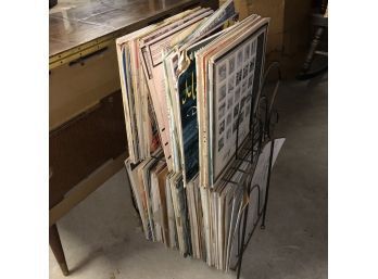 Wire Record Holder And Records Lot No. 2