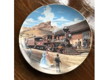 'Midday Stop' Collector Plate By J.B. Deneen Classic American Trains