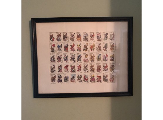 Framed Stamps: State Birds