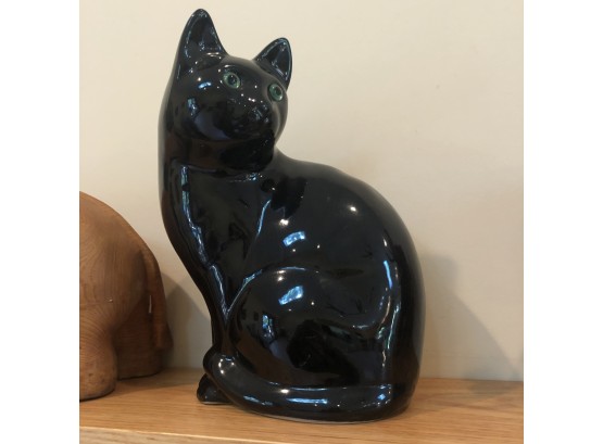 Ceramic Black Cat Figure