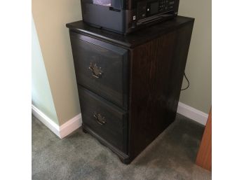 Wood Case 2-Drawer Filing Cabinet