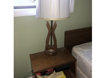 Vintage Table Lamp With Pleated Shade