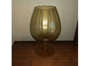 Decorative Yellow Glass Vase