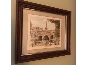 Framed Print Of Bath, England Signed And Numbered