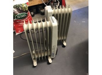 Pair Of Portable Heaters On Wheels