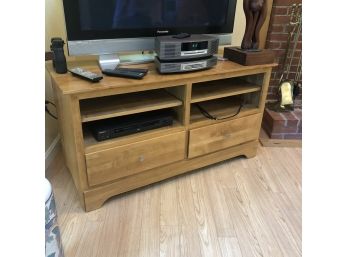 Wooden TV And Media Stand With Drawer Storage