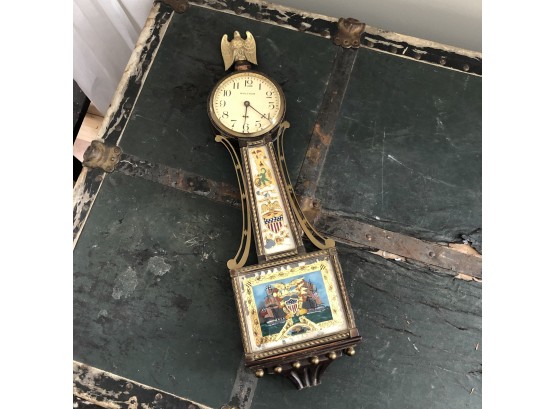 Vintage Waltham Banjo Clock For Parts