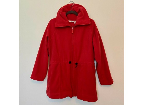 Cambridge Dry Goods Women's Dark Orange Fleece Coat Size XL