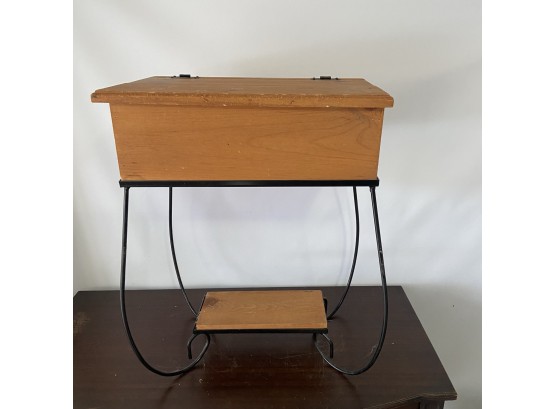 Hinge-top Wooden Storage Table