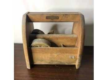 Vintage Wooden Lyco Groomer Shoe Shine Box Caddy