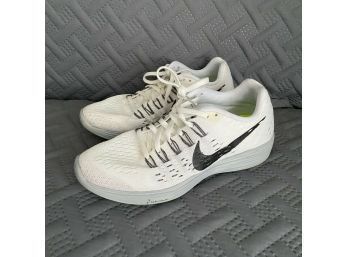 Nike Women's Running Shoes White With Black Swoosh Size 9.5