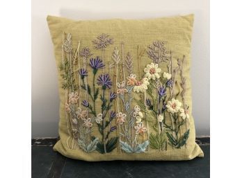 Vintage Embroidered Throw Pillow