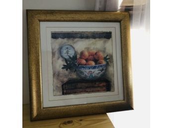 Framed Art Print With Fruit Bowl