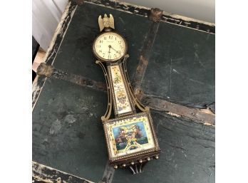 Vintage Waltham Banjo Clock For Parts