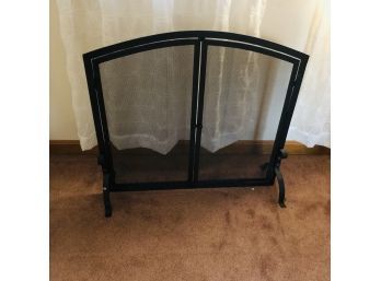 Iron Fireplace Screen With Door From L.L. Bean