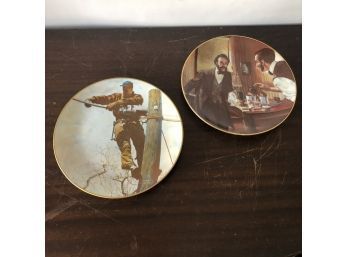 Set Of Collector Plates - Norman Rockwell And Telephone Pioneers Of America
