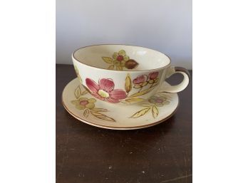 Flowered Teacup & Saucer