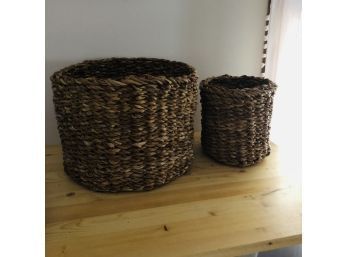 Pair Of Seagrass Baskets