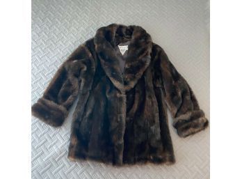 Marvin Richards Woman's Faux Mink Coat Size Small