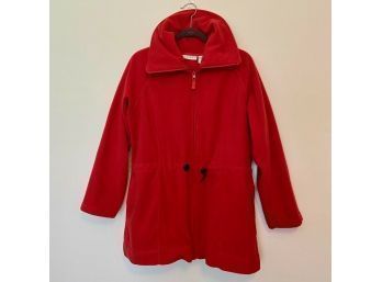 Cambridge Dry Goods Women's Dark Orange Fleece Coat Size XL