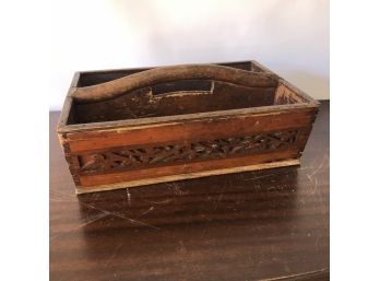 Handled Wood Storage Box