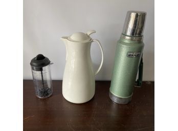 Pampered Chef Dressing Mixer, Plastic Pitcher, Stanley Vacuum Insulated Bottle